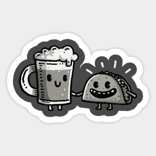 Cerveza y Taco Classic Sticker